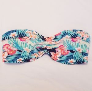 Pink Victoria's Secret floral bandeau bralette